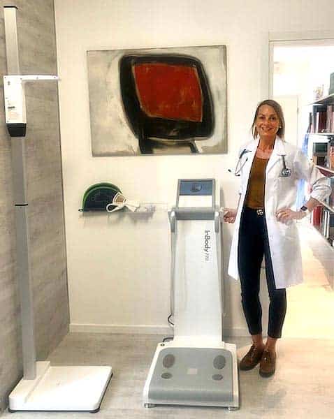 Claudia Venturini con statimetro ed InBody 770